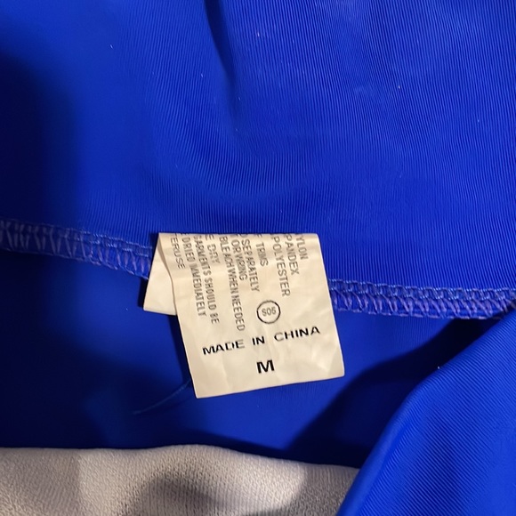 Blue High Waist Cheeky Strapless Bikini - Picture 2 of 2